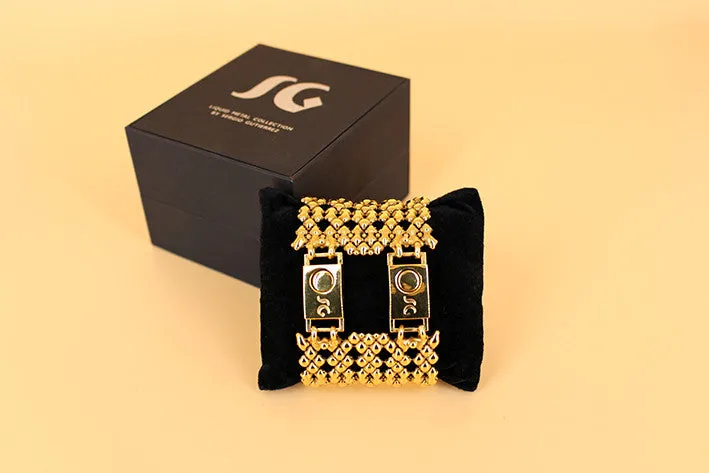 SG Liquid Metal TB43 AG ?C Antique Gold Finish ?C Bracelet by Sergio Gutierrez