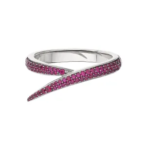 Shaun Leane Interlocking 18ct White Gold Pink Sapphire Single Ring