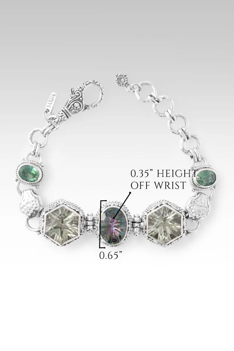 Sing for Joy Bracelet? in Chrome Chameleon? Mystic Quartz, Prasiolite & Bali Hai? Mystic Topaz
