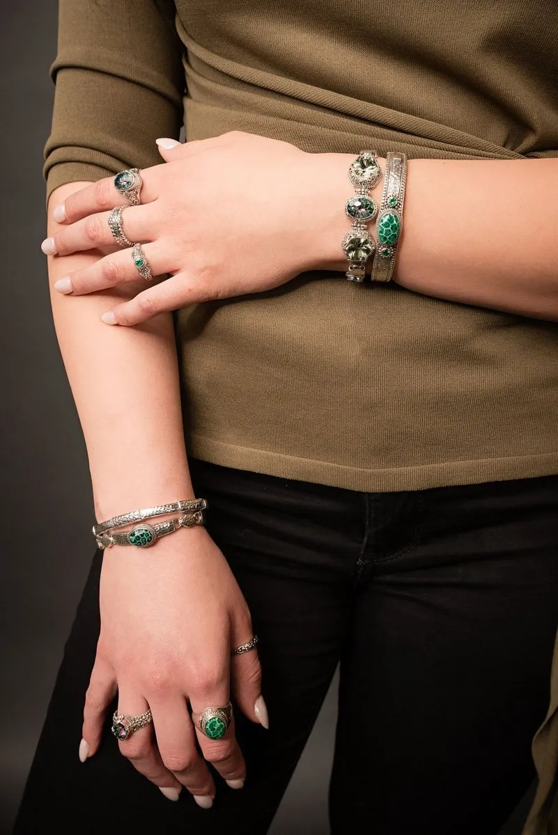 Sing for Joy Bracelet? in Chrome Chameleon? Mystic Quartz, Prasiolite & Bali Hai? Mystic Topaz