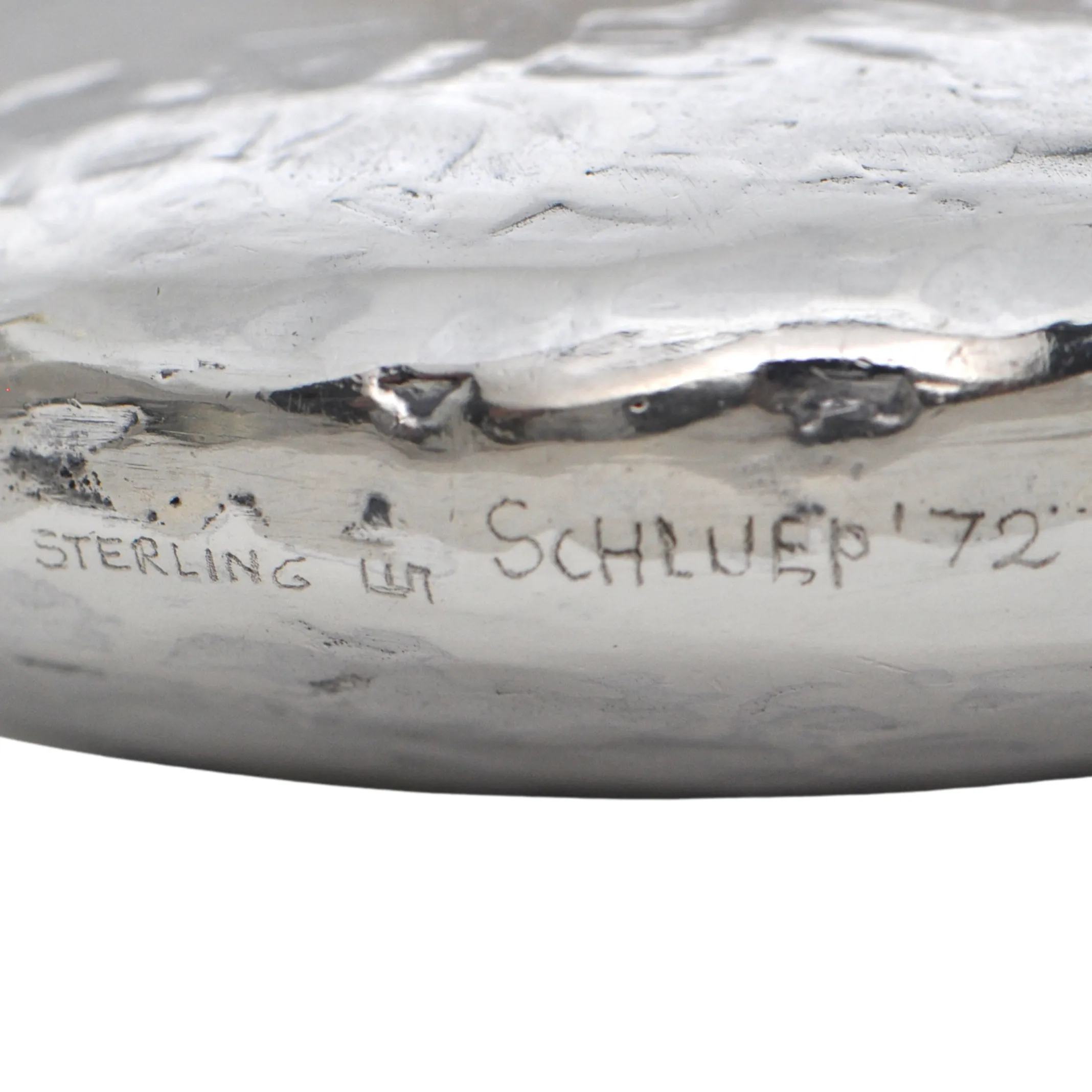 Singed Walter Schluep Sterling Silver and Pearl Necklace (C.1972)