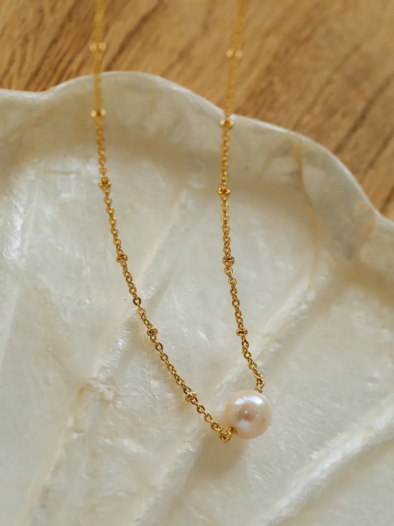Single Pearl Chain Necklace Type B