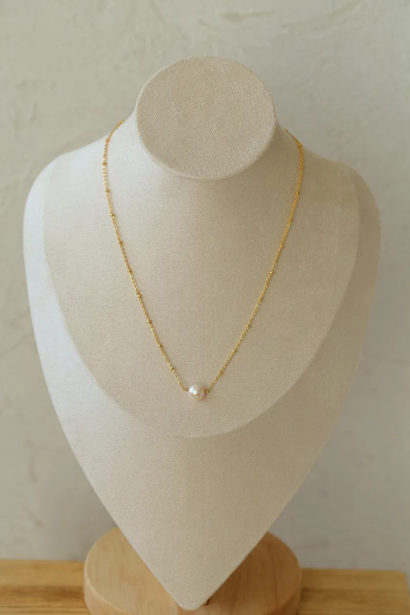 Single Pearl Chain Necklace Type B