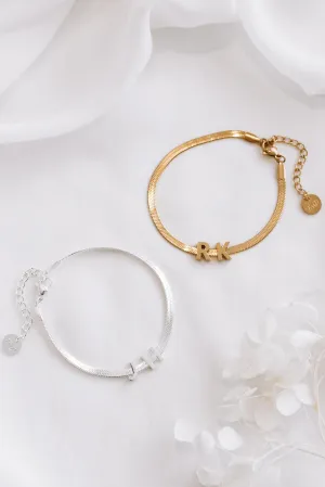 Solene - Stainless Steel Letter Initial Bracelet