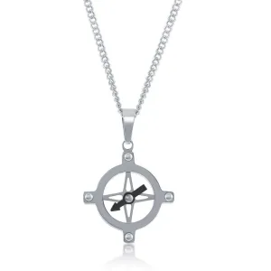 Stainless Steel Compass Pendent with Chain