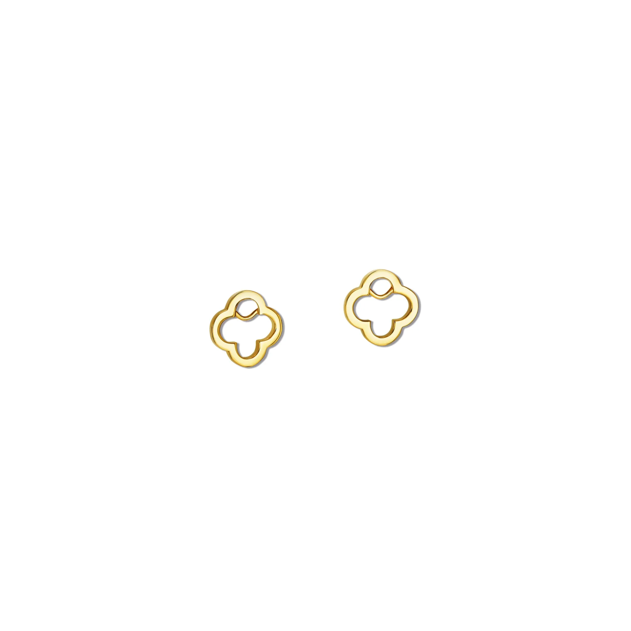 Star Anise Earring Drops Yellow Gold