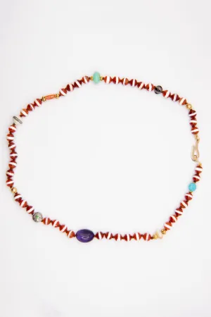 Stripe Necklace, Brown Agate