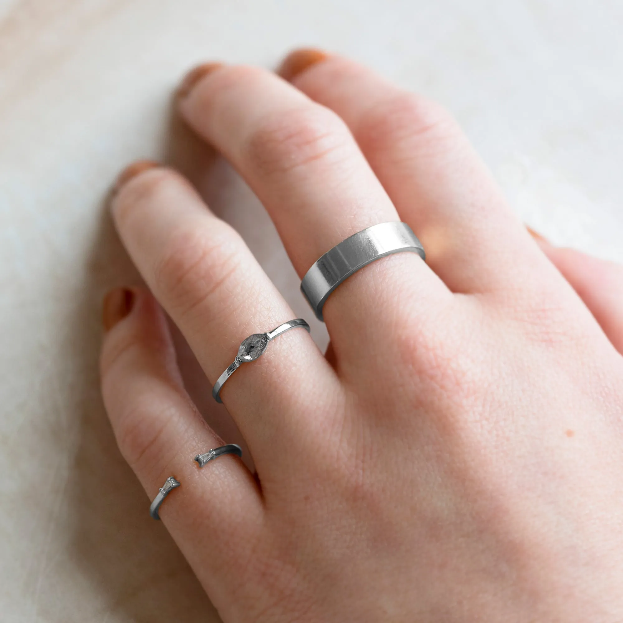 The Salt and Pepper Diamond Eye Ring | Yellow, Rose or White Gold