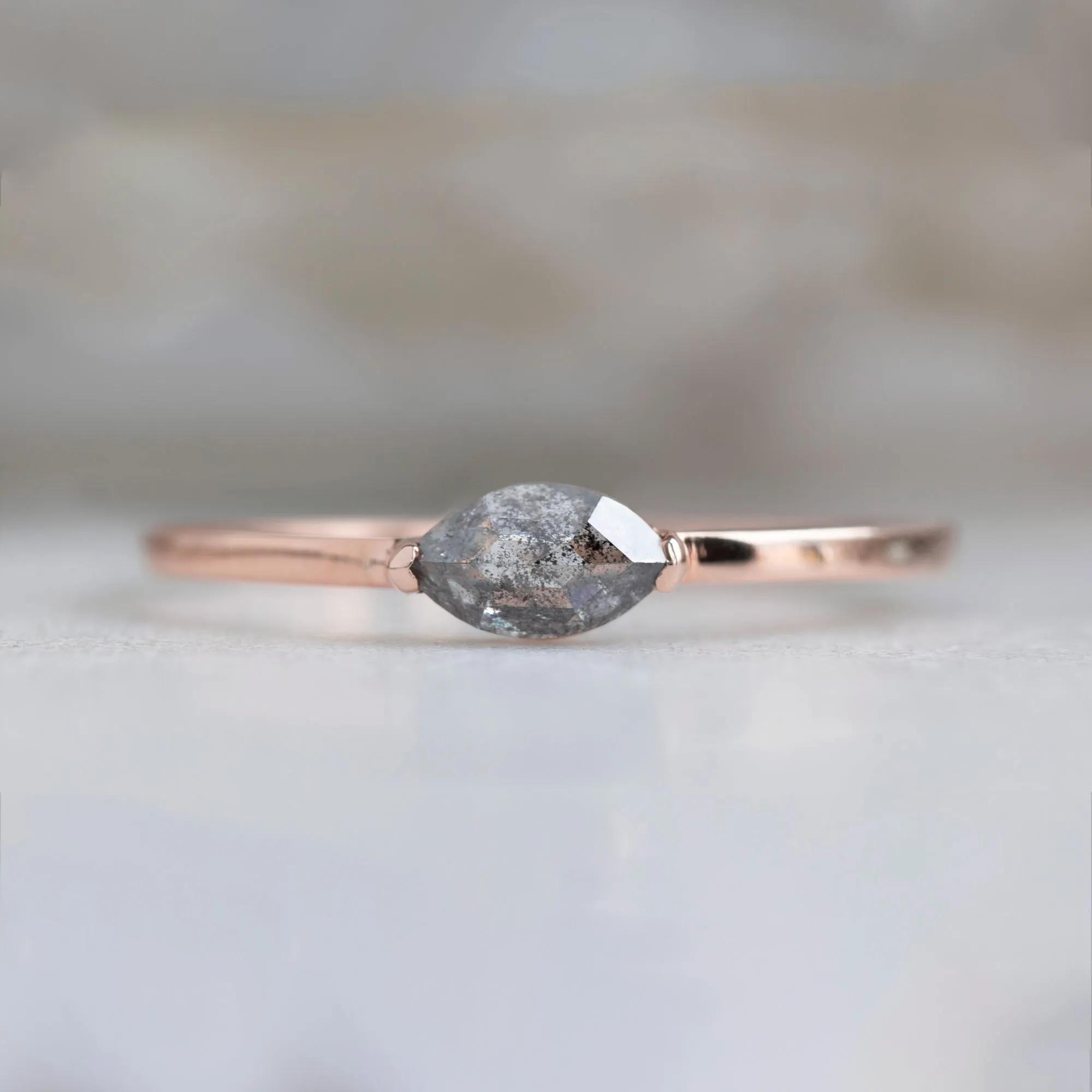 The Salt and Pepper Diamond Eye Ring | Yellow, Rose or White Gold