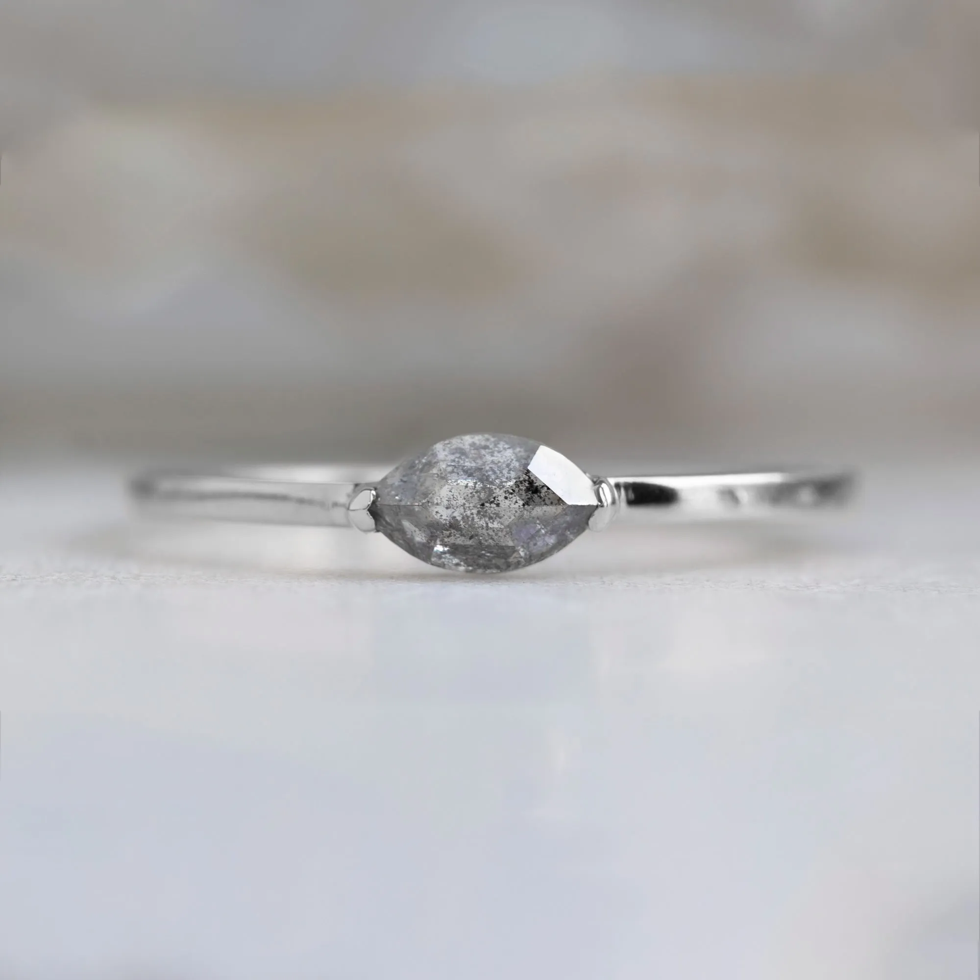 The Salt and Pepper Diamond Eye Ring | Yellow, Rose or White Gold