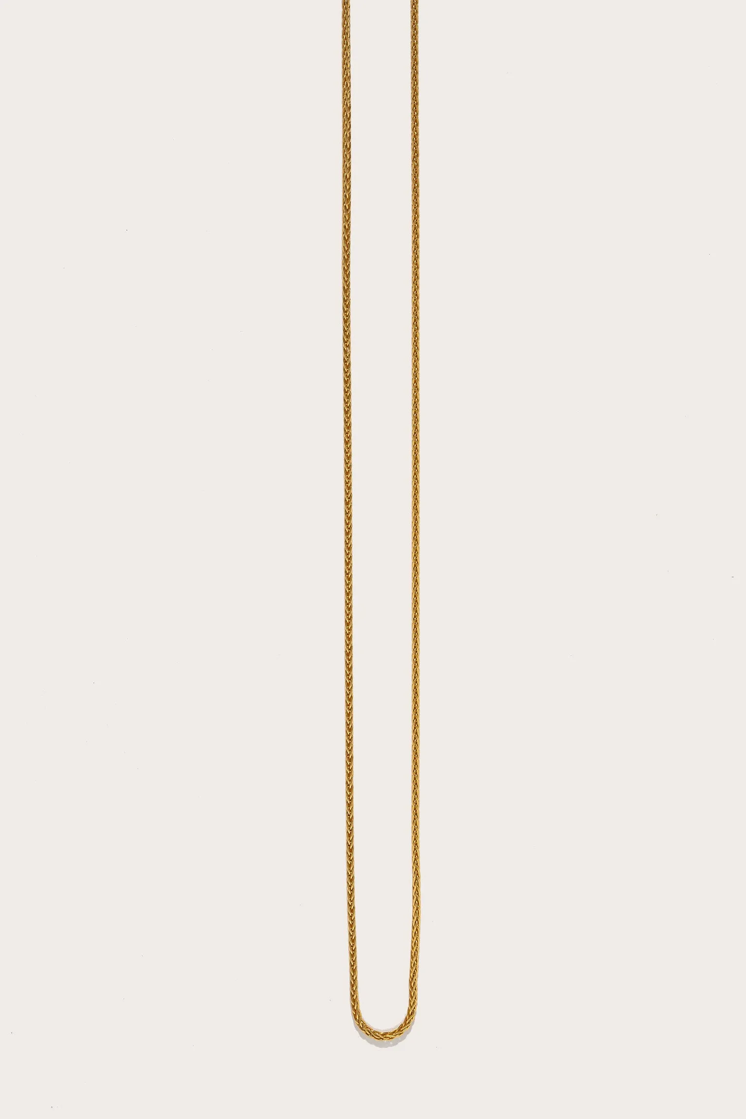 Thin Wheat Chain - 20", Yellow Gold