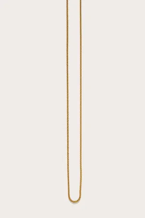Thin Wheat Chain - 20", Yellow Gold