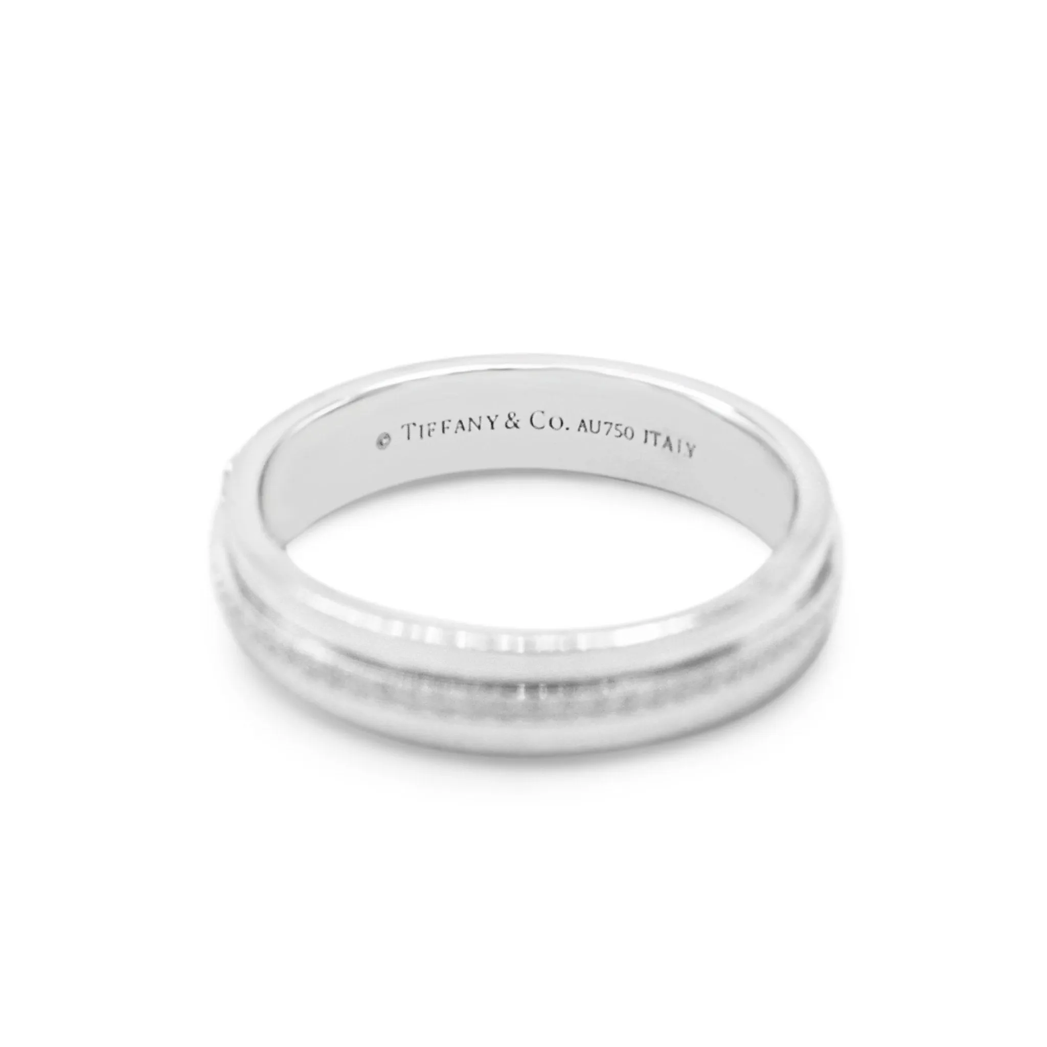 Tiffany T Narrow Band Ring With Diamonds