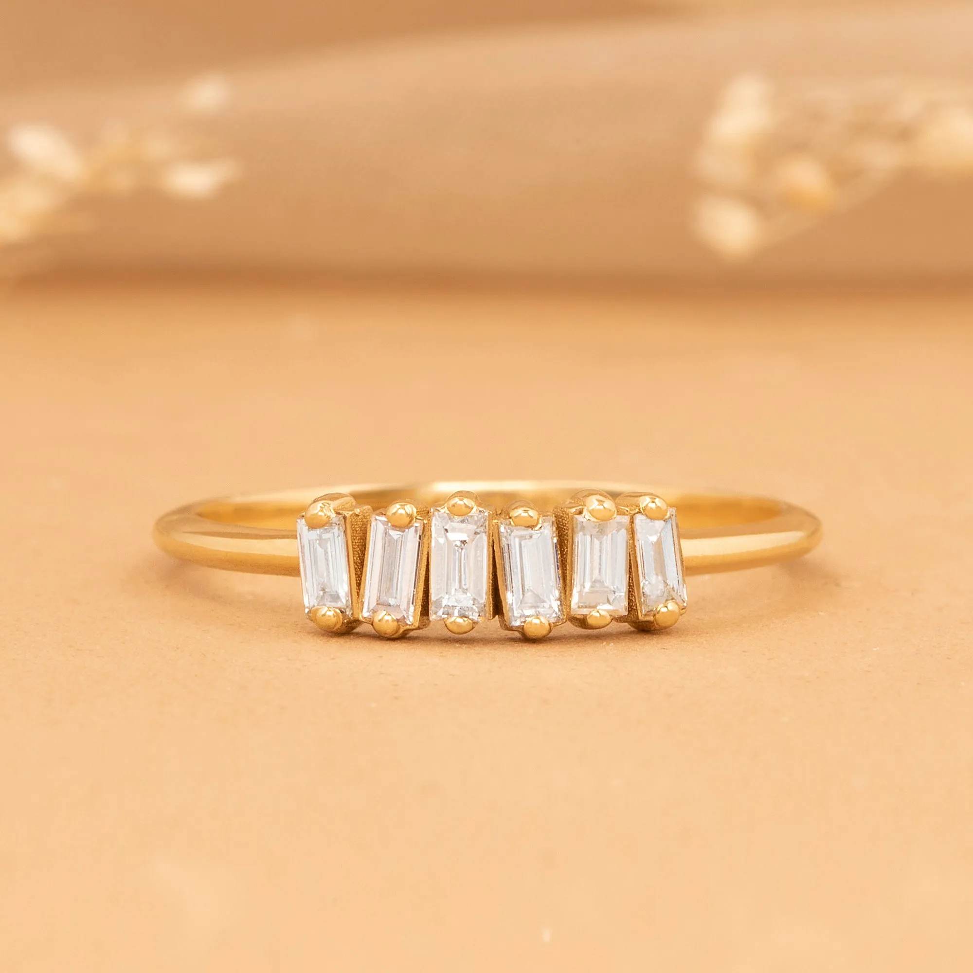 Tilted Diamond Cluster Ring, Helena