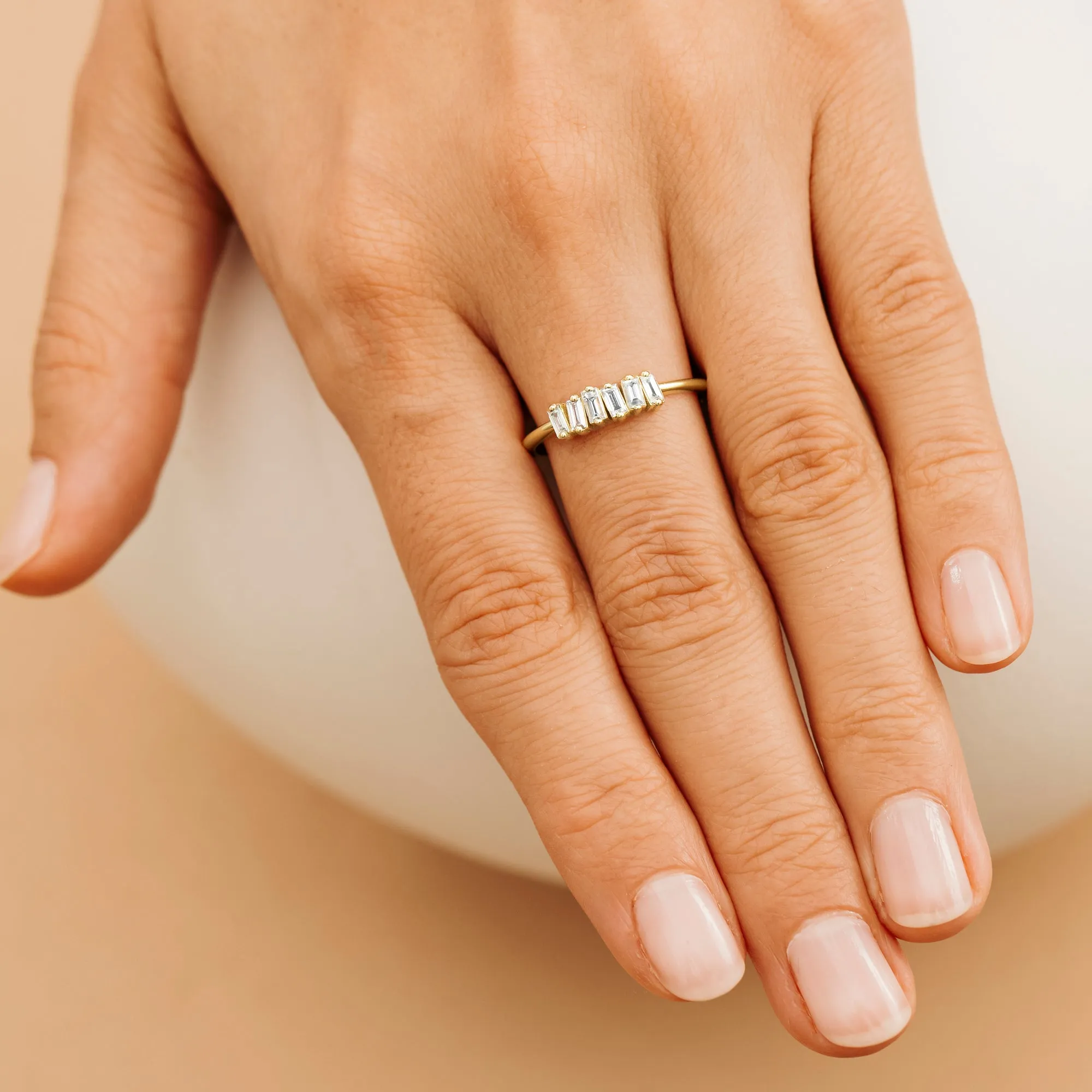 Tilted Diamond Cluster Ring, Helena