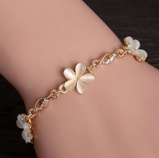 Trendy Summer New Fashion Hot Round Crystal Jewelry charm bracelet & Bangles anklet for women Gold bracelets for women