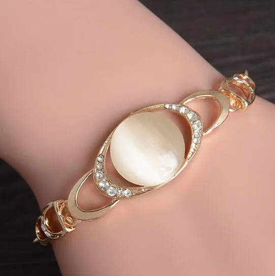 Trendy Summer New Fashion Hot Round Crystal Jewelry charm bracelet & Bangles anklet for women Gold bracelets for women