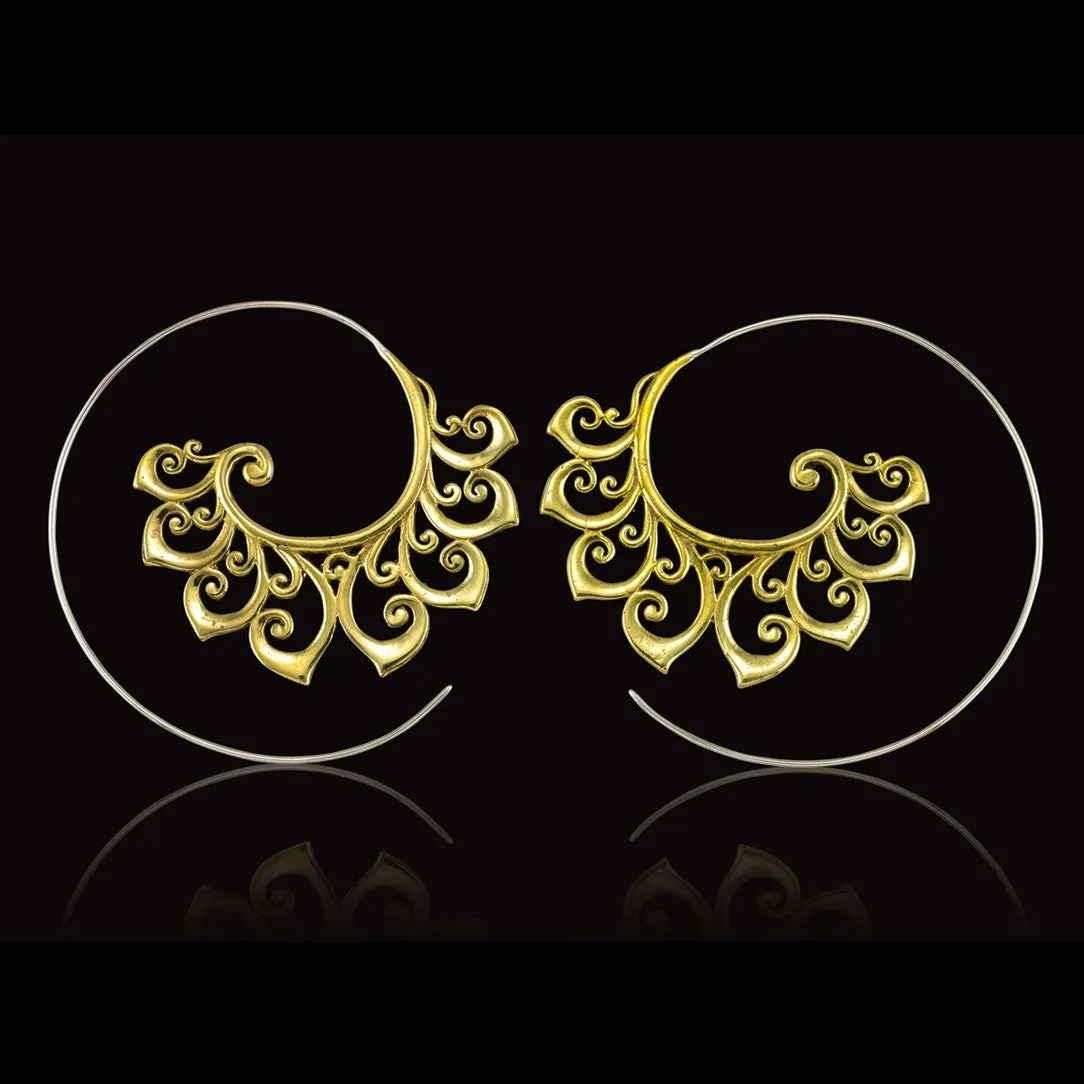 Tribal Fire Spirals - Silver Posts