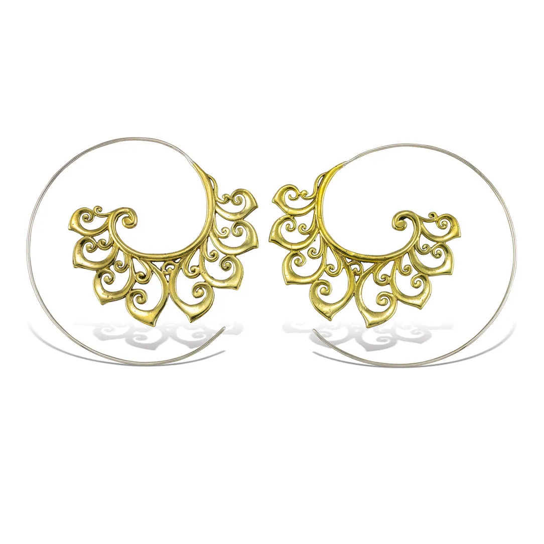 Tribal Fire Spirals - Silver Posts