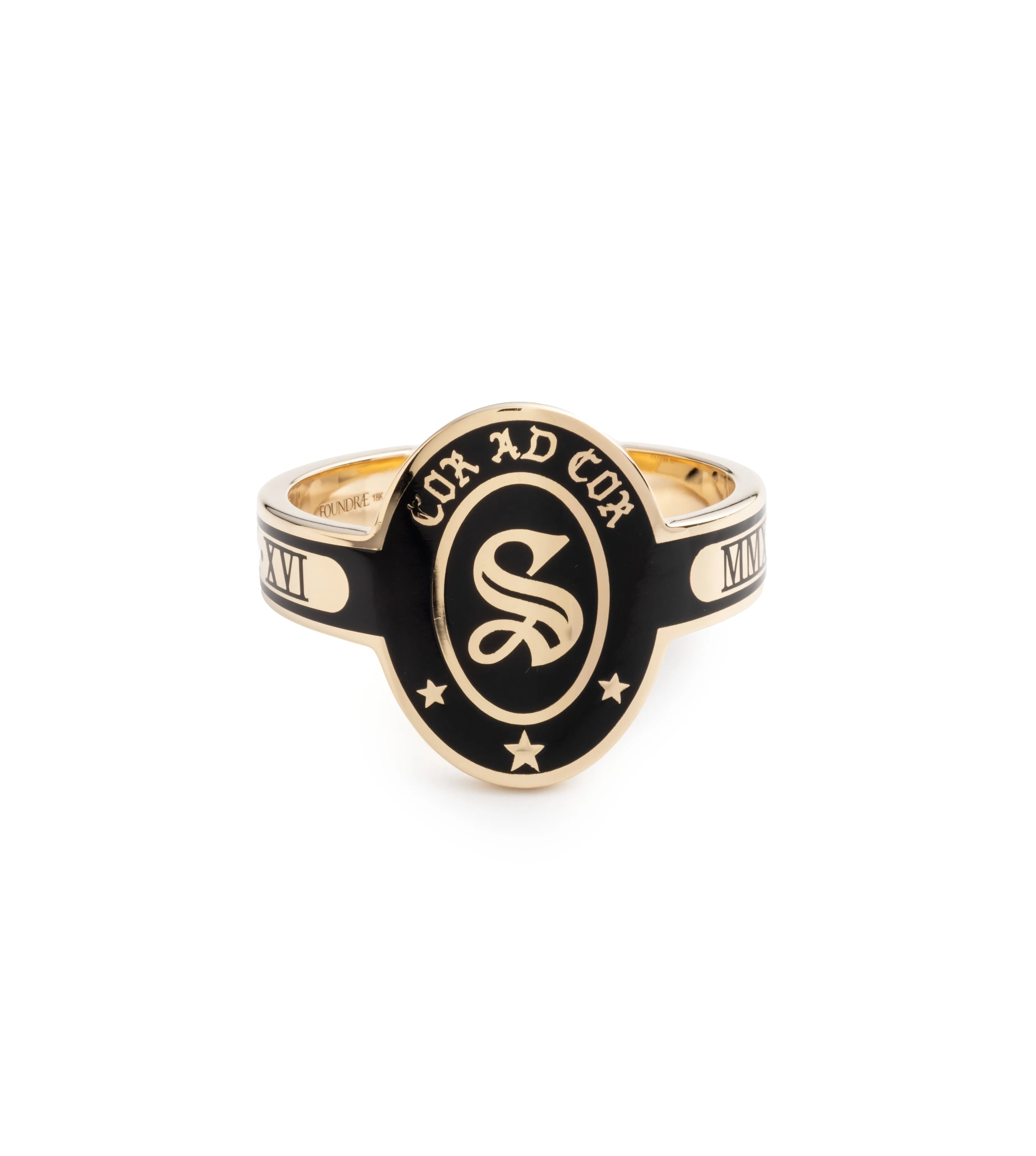 True Love Custom Cigar Band : in Yellow Gold with Black Ceramic