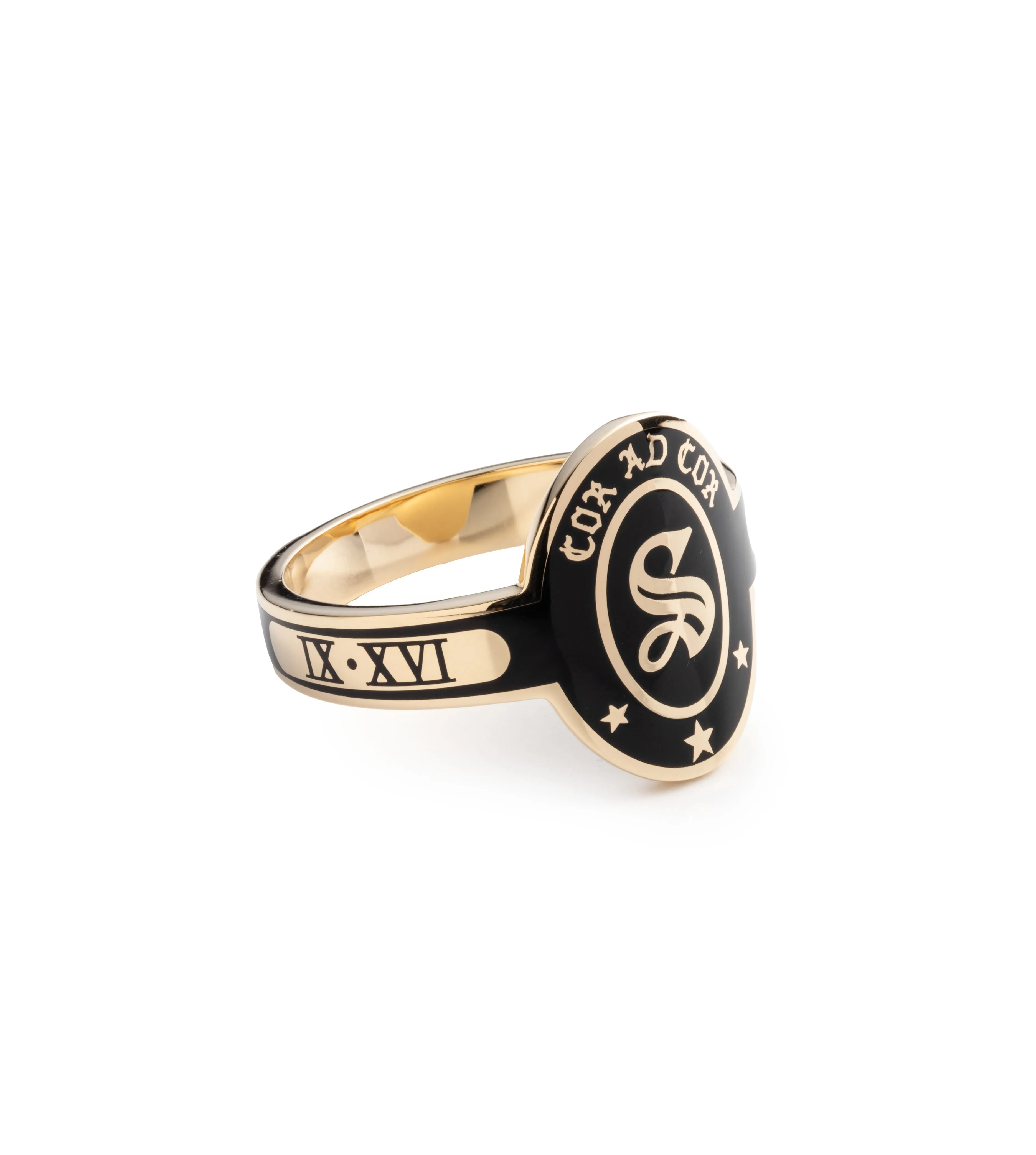 True Love Custom Cigar Band : in Yellow Gold with Black Ceramic