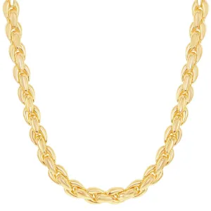 Unisex Necklace - 14K Gold Overlay Oval Linked Magnetic Clasp | BML-4094