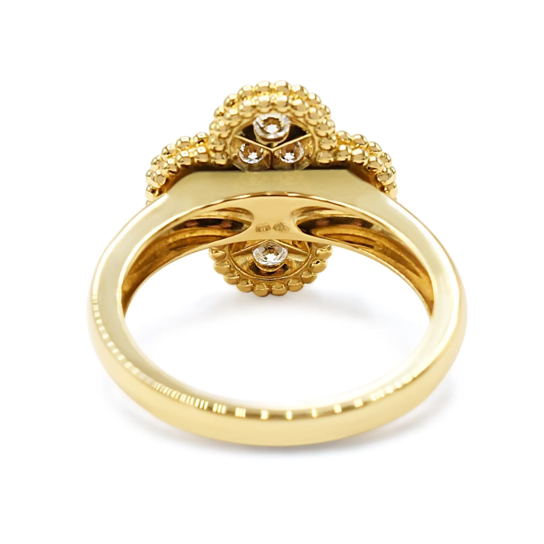 Van Cleef & Arpels Diamond Vintage Alhambra Ring Size 54