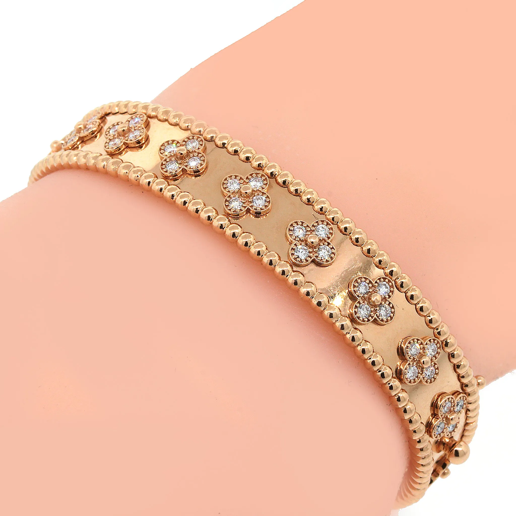 Van Cleef & Arpels Perl??e Collection Diamond Bracelet in 18k Gold