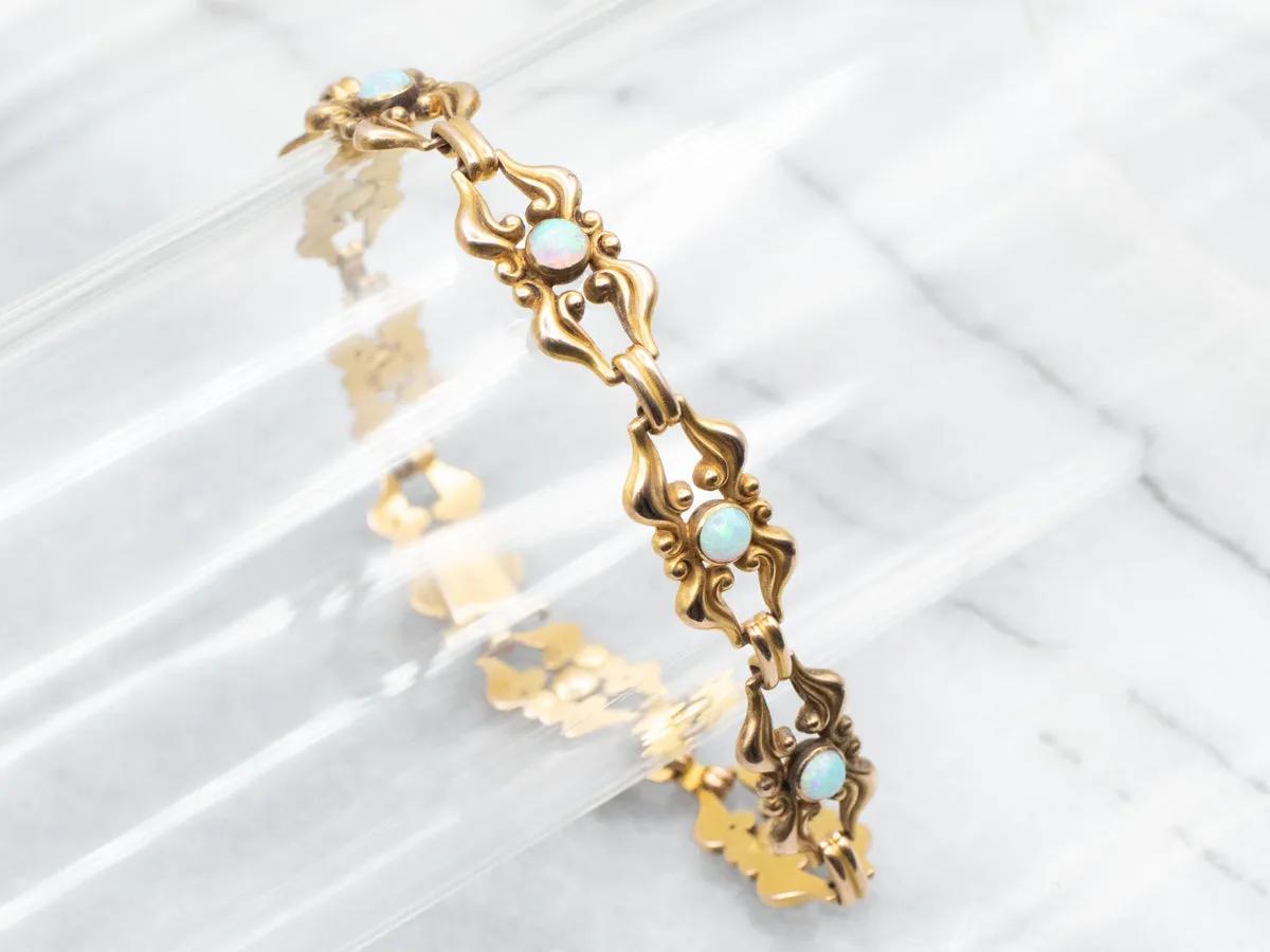 Victorian Revival Opal Link Bracelet