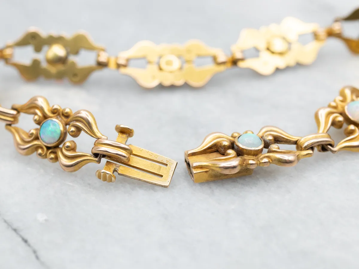 Victorian Revival Opal Link Bracelet