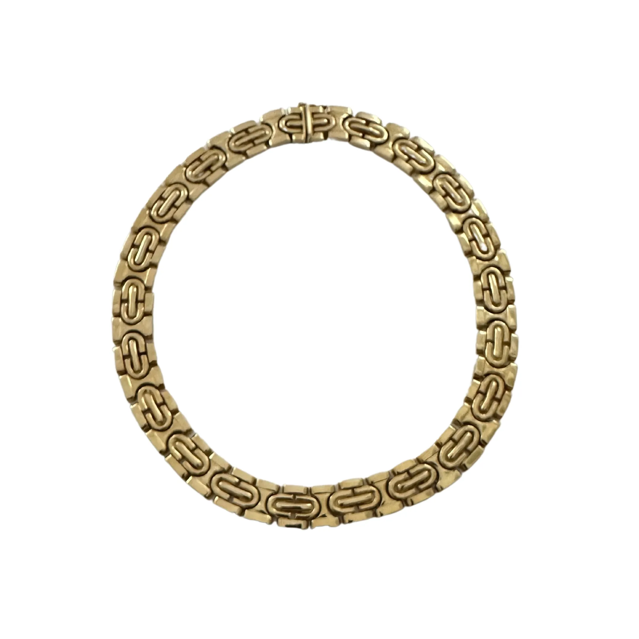 Vintage 14K Gold Fancy Link Choker Necklace