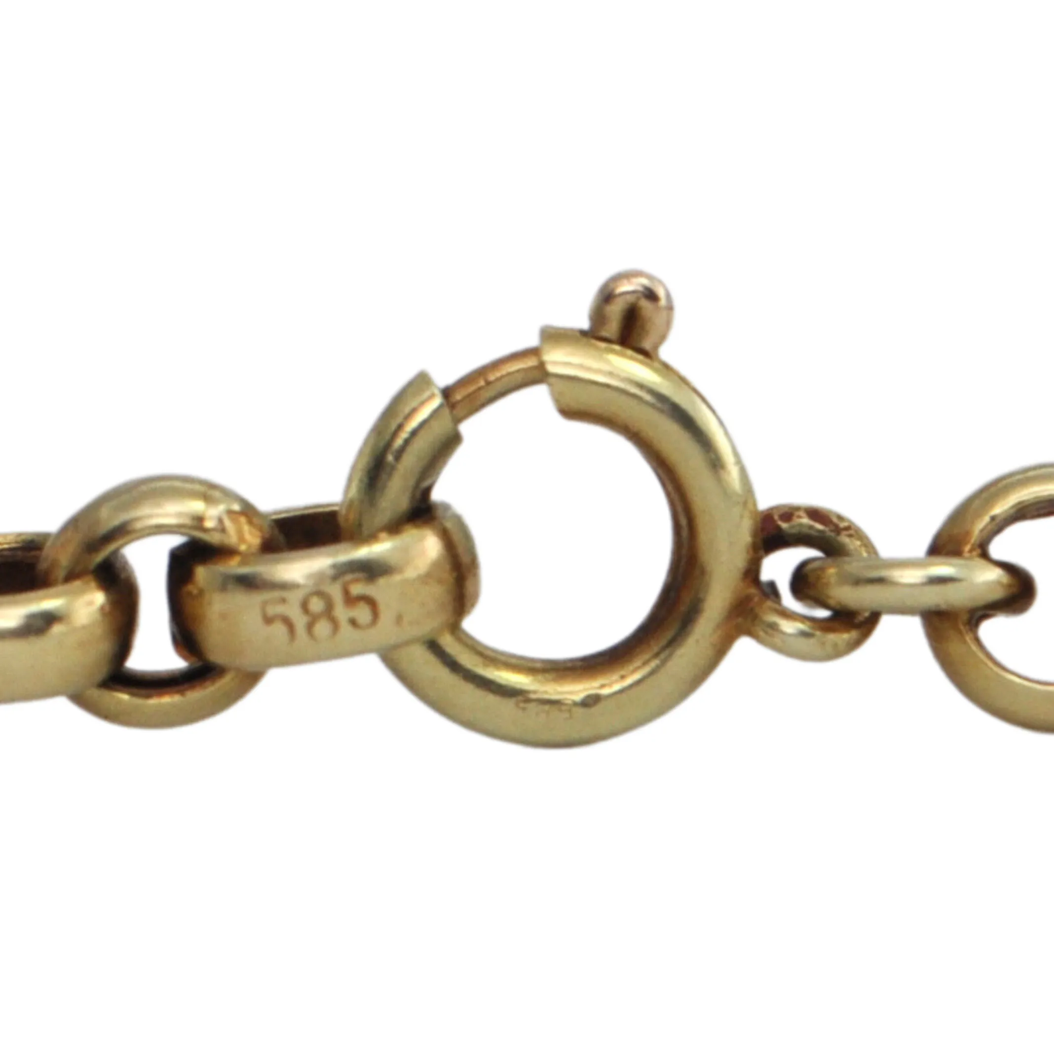 Vintage 14k Gold Rolo Link 36 1/8" Necklace