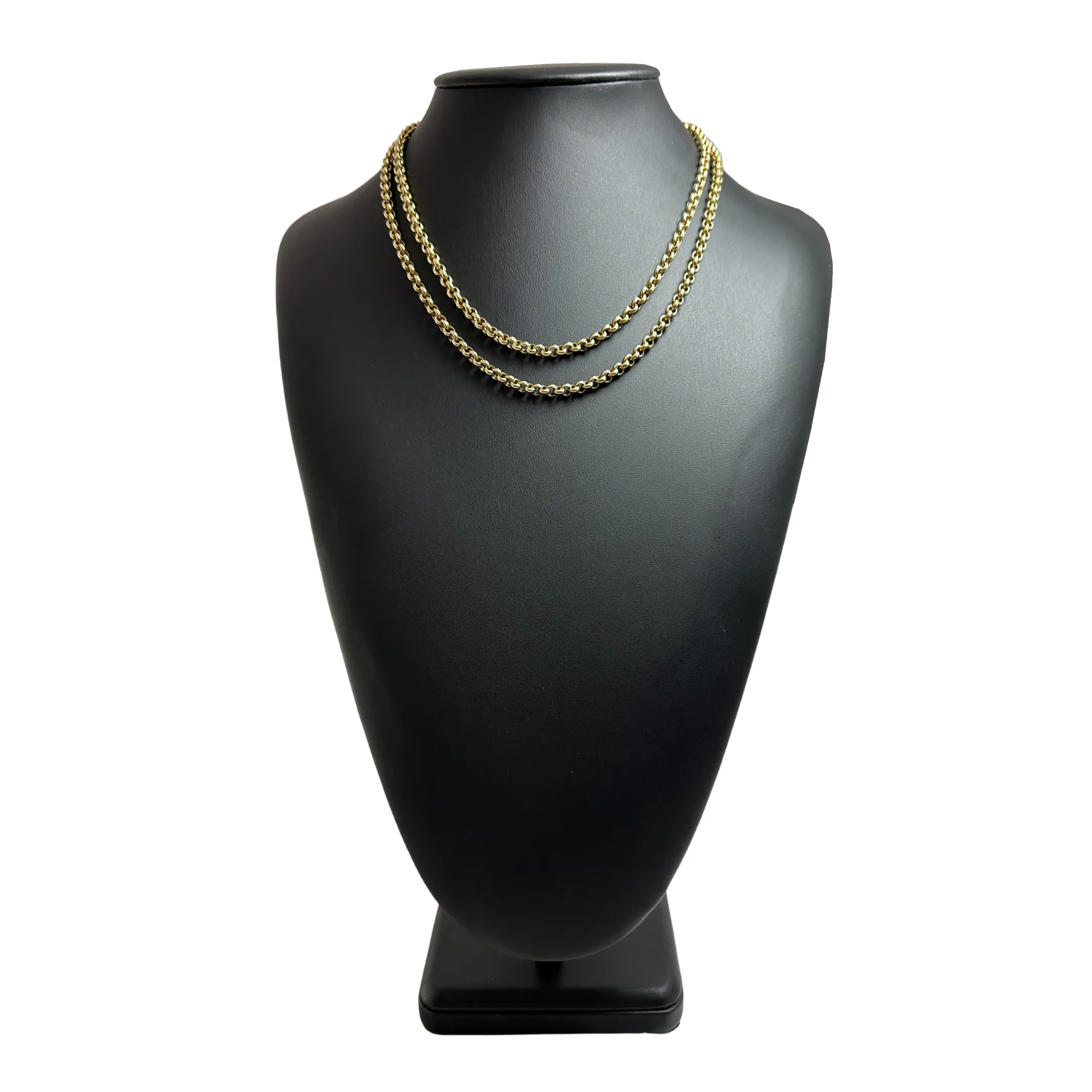 Vintage 14k Gold Rolo Link 36 1/8" Necklace