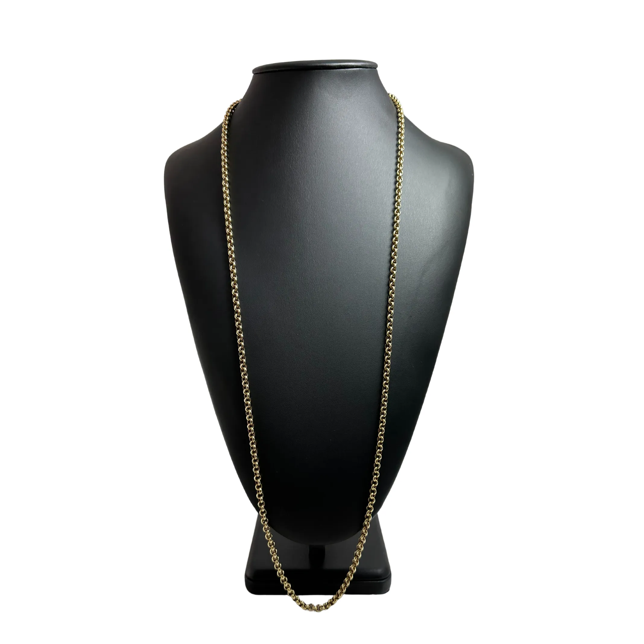 Vintage 14k Gold Rolo Link 36 1/8" Necklace