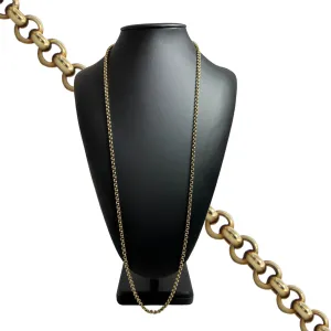 Vintage 14k Gold Rolo Link 36 1/8" Necklace