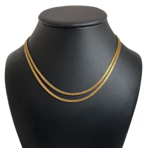 Vintage 18K Gold Double Strand Omega Link Necklace