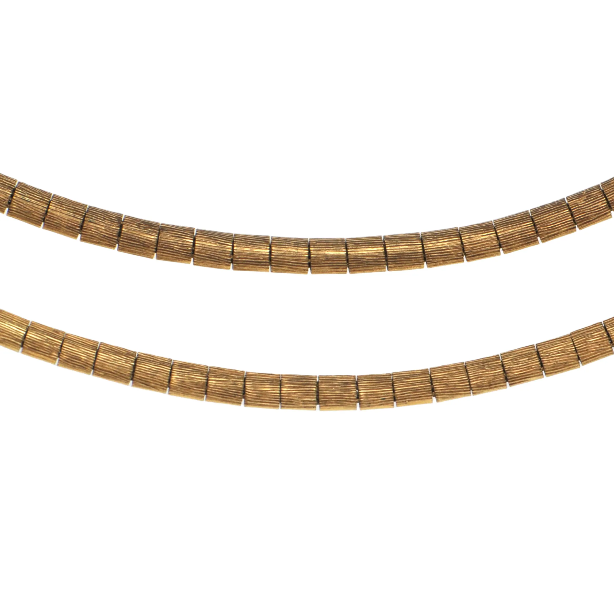 Vintage 18K Gold Double Strand Omega Link Necklace