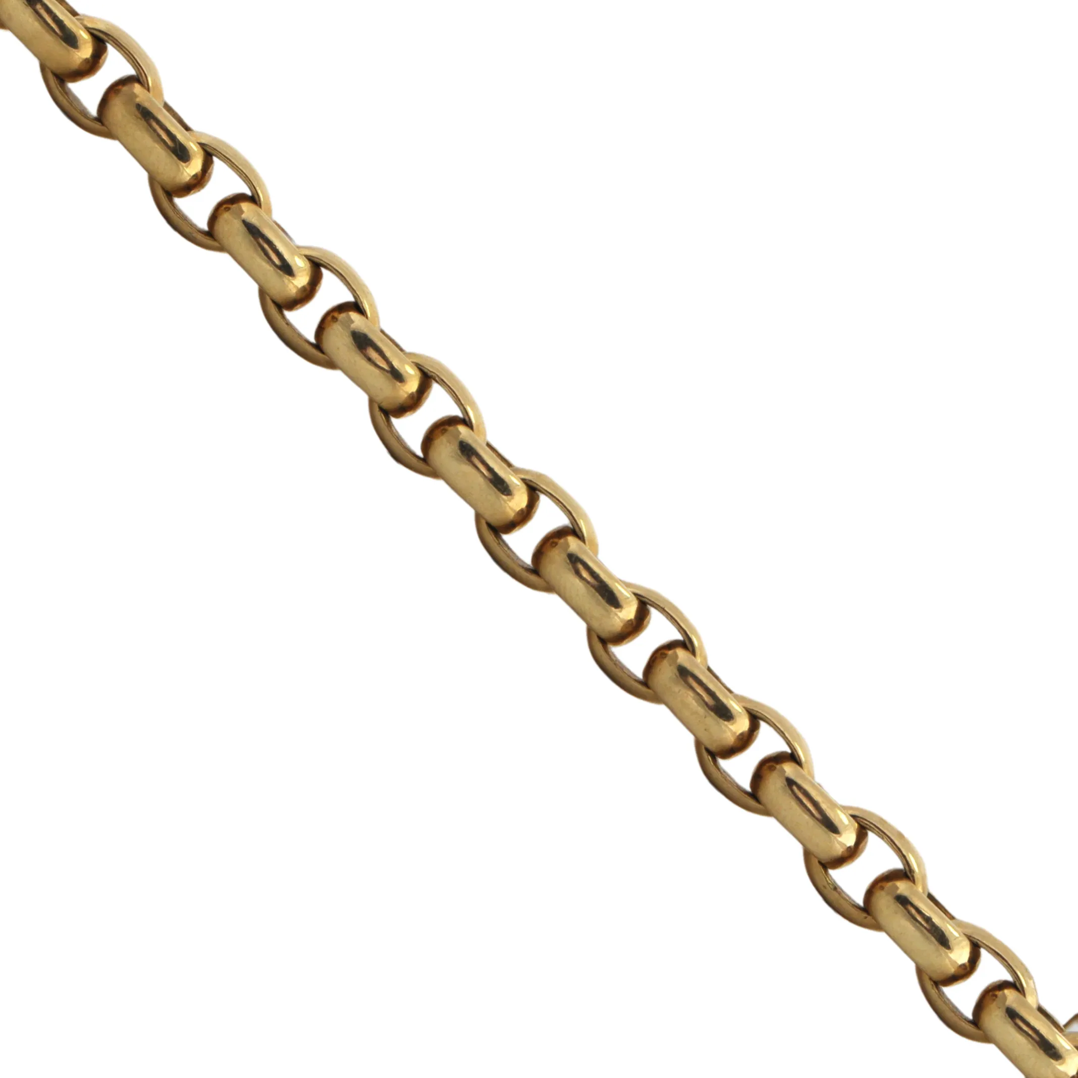 Vintage 18k Gold Oval Rolo Link Necklace