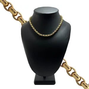 Vintage 18k Gold Oval Rolo Link Necklace