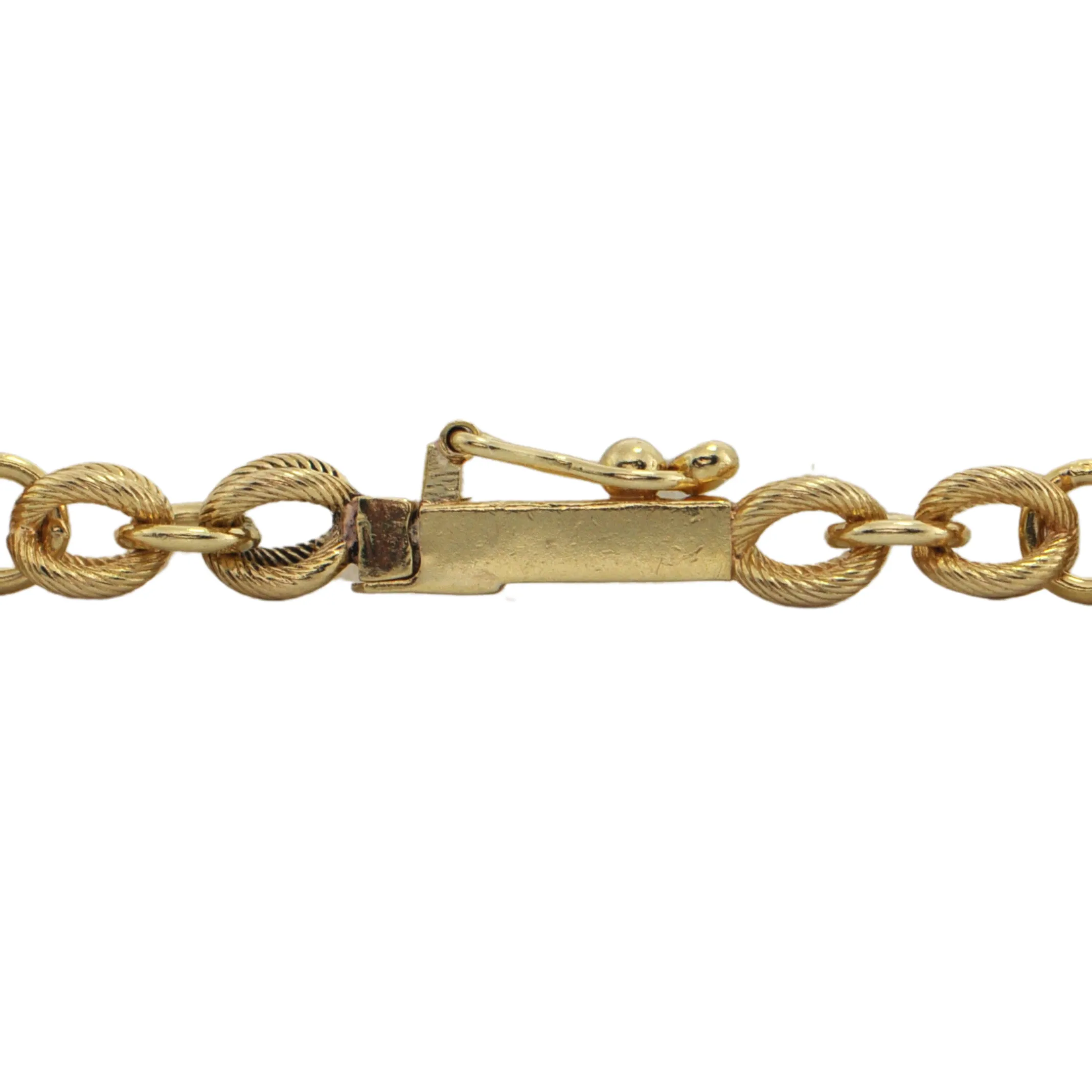 Vintage 18k Gold Round Twisted Cable Link 17 3/4" Necklace