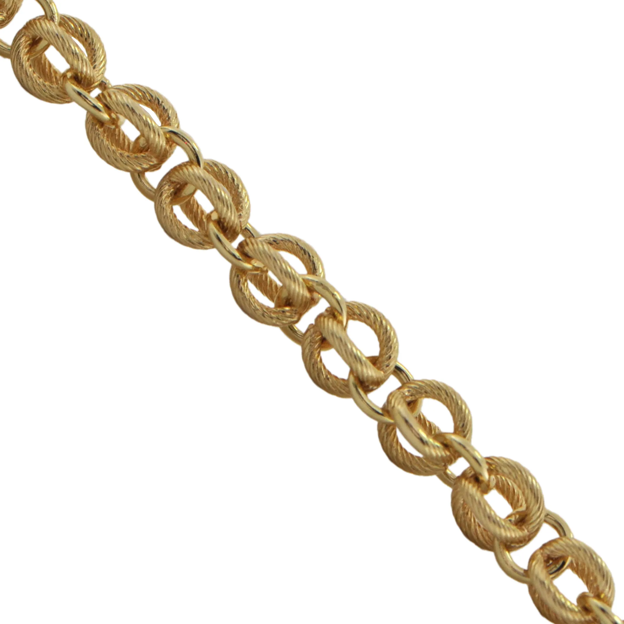 Vintage 18k Gold Round Twisted Cable Link 17 3/4" Necklace