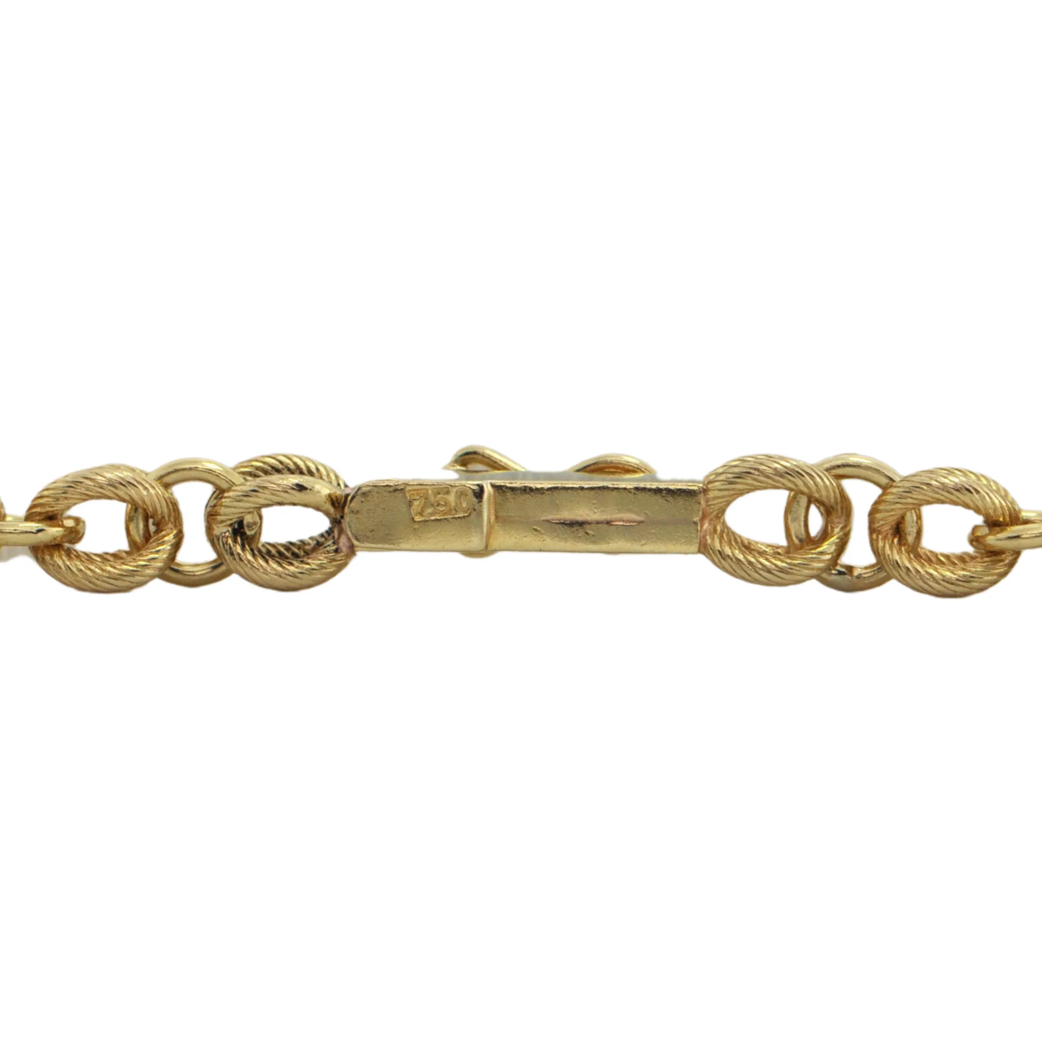 Vintage 18k Gold Round Twisted Cable Link 17 3/4" Necklace
