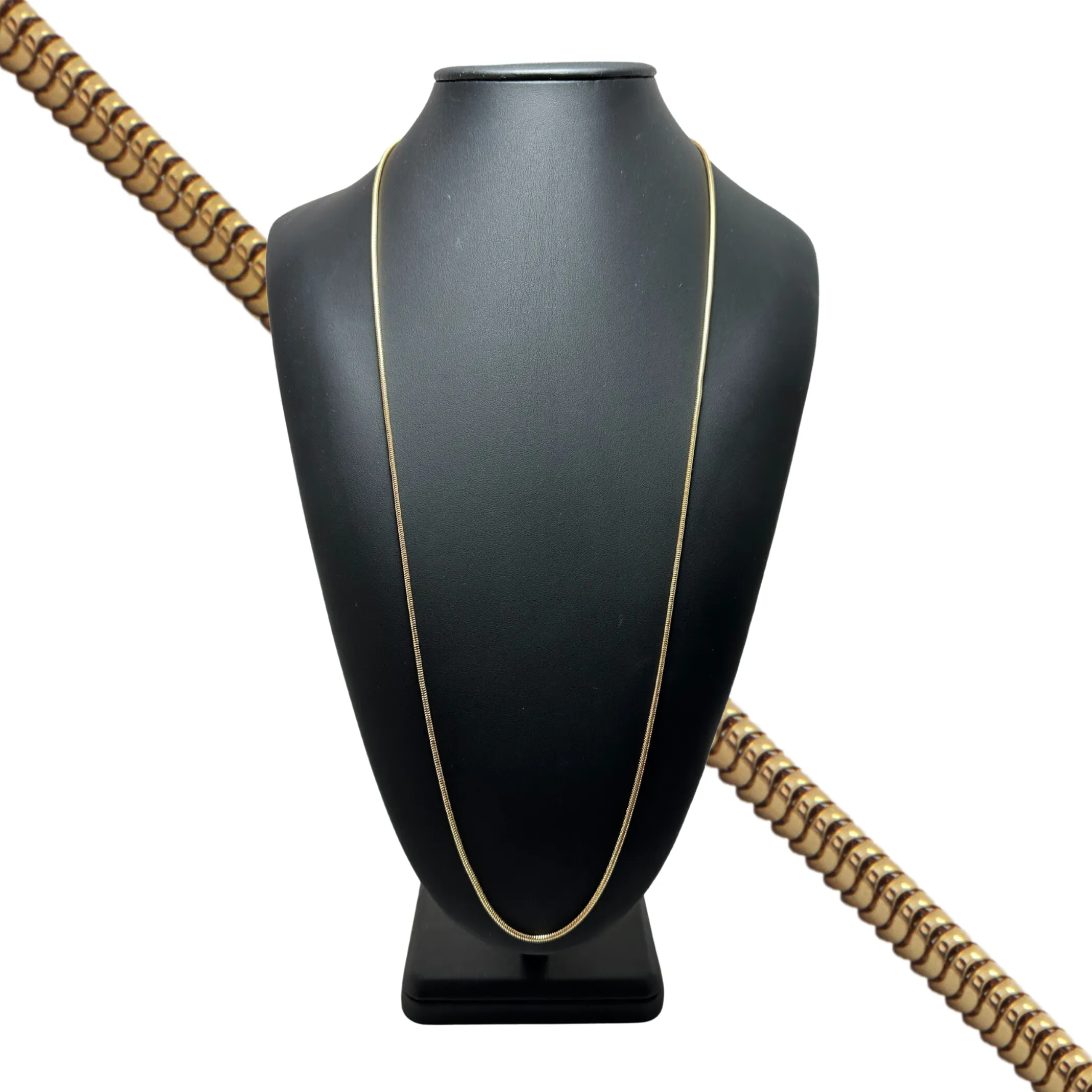 Vintage 18K Gold Snake Chain Necklace