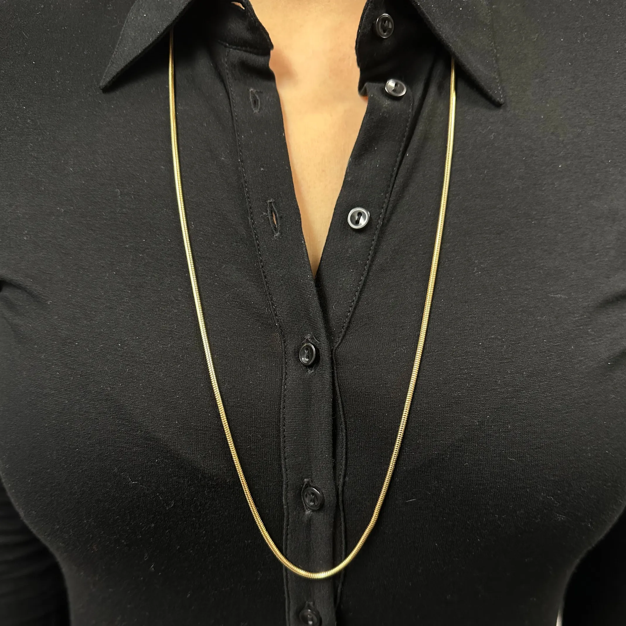 Vintage 18K Gold Snake Chain Necklace