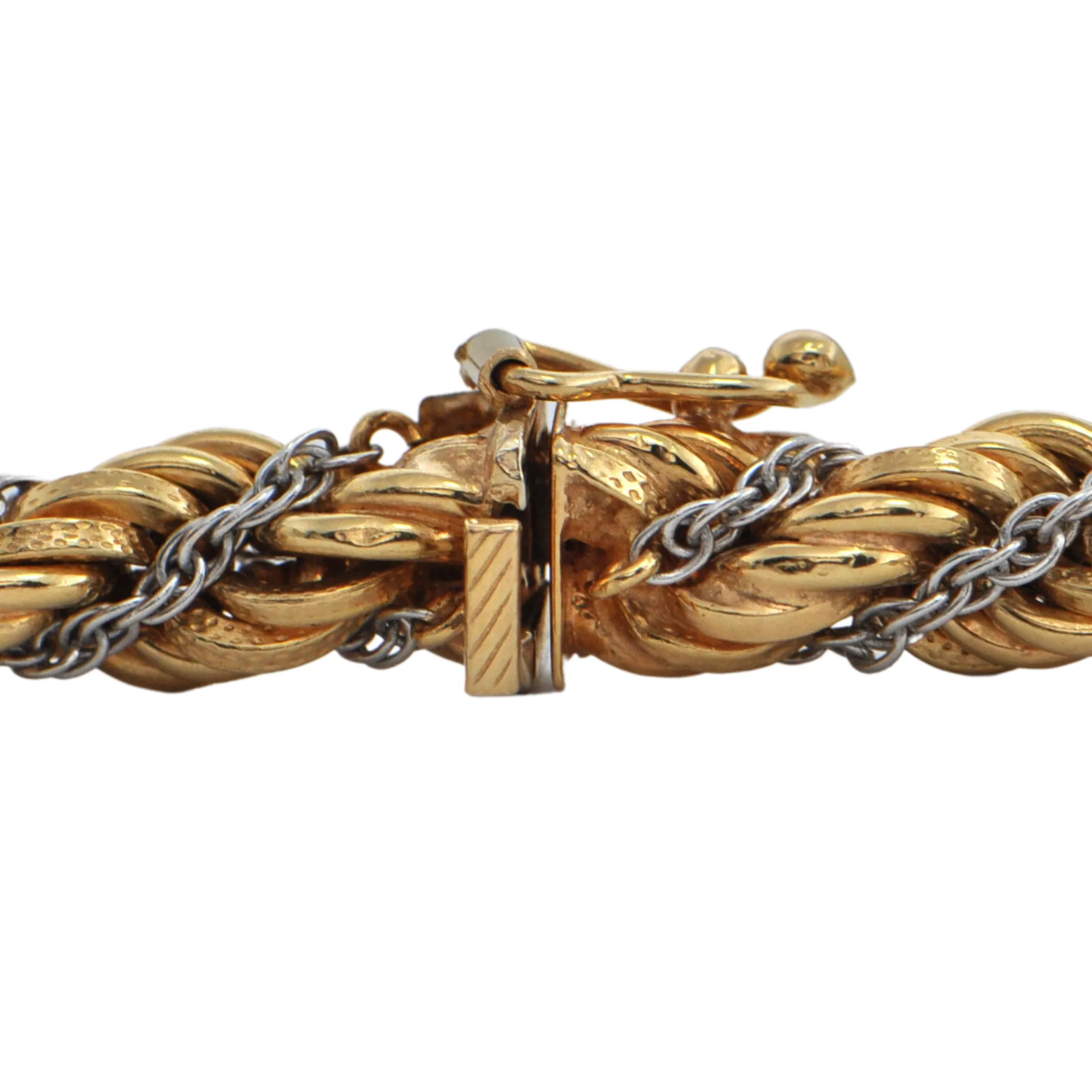 Vintage 18K Rope and Wheat Link Necklace
