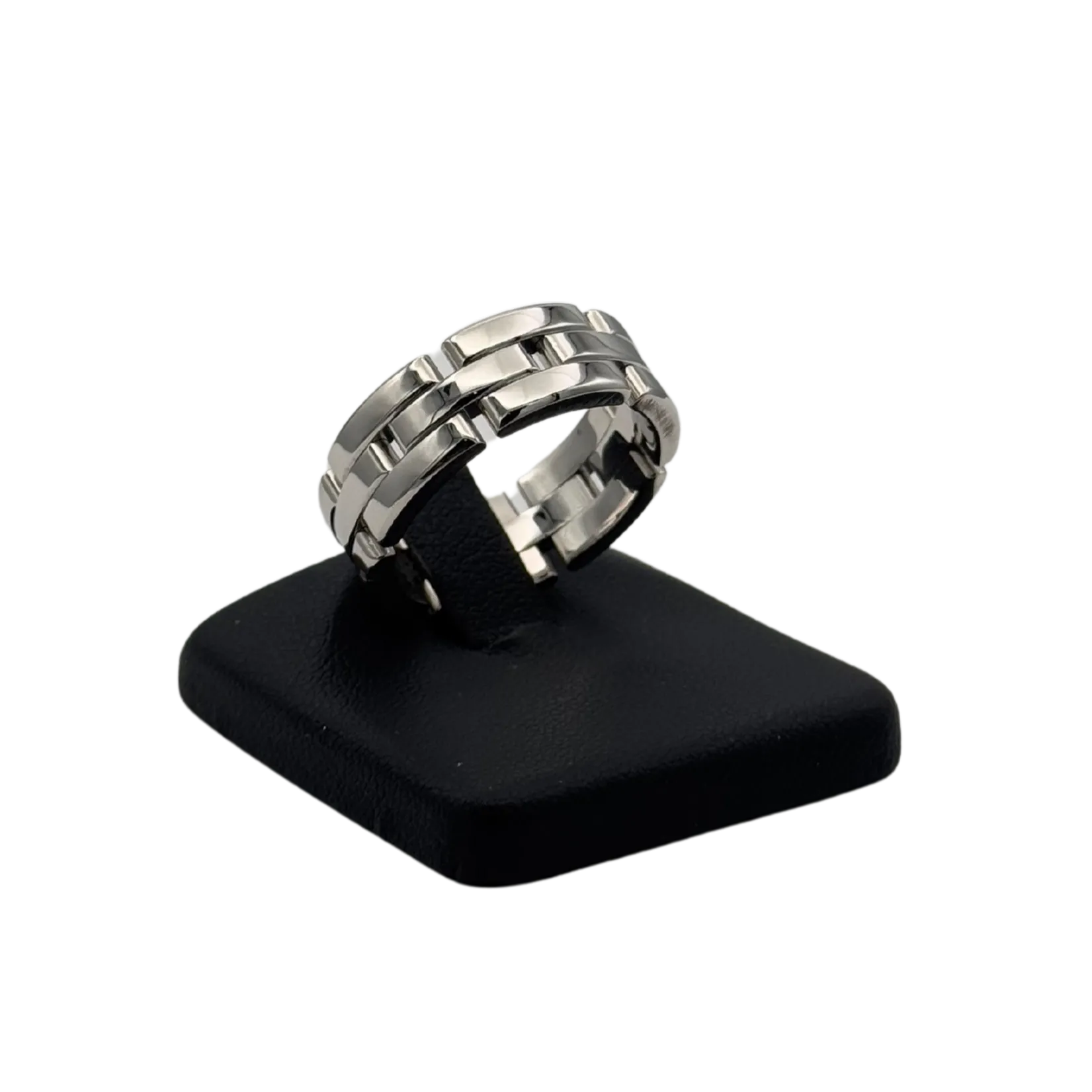 Vintage 18k White Gold Cartier Ring "Maillon Panthre"