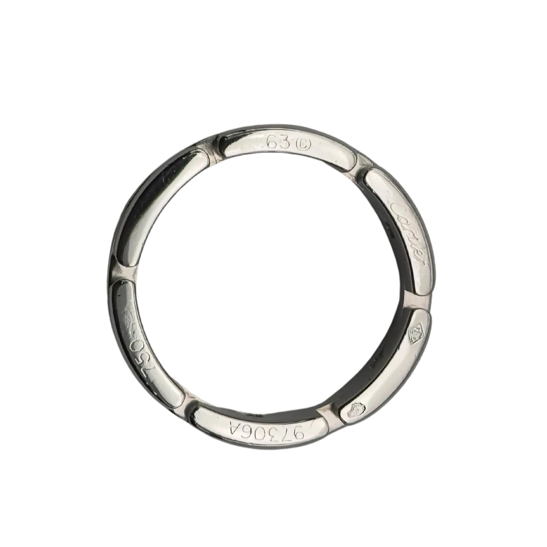 Vintage 18k White Gold Cartier Ring "Maillon Panthre"