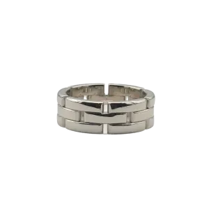 Vintage 18k White Gold Cartier Ring "Maillon Panthre"