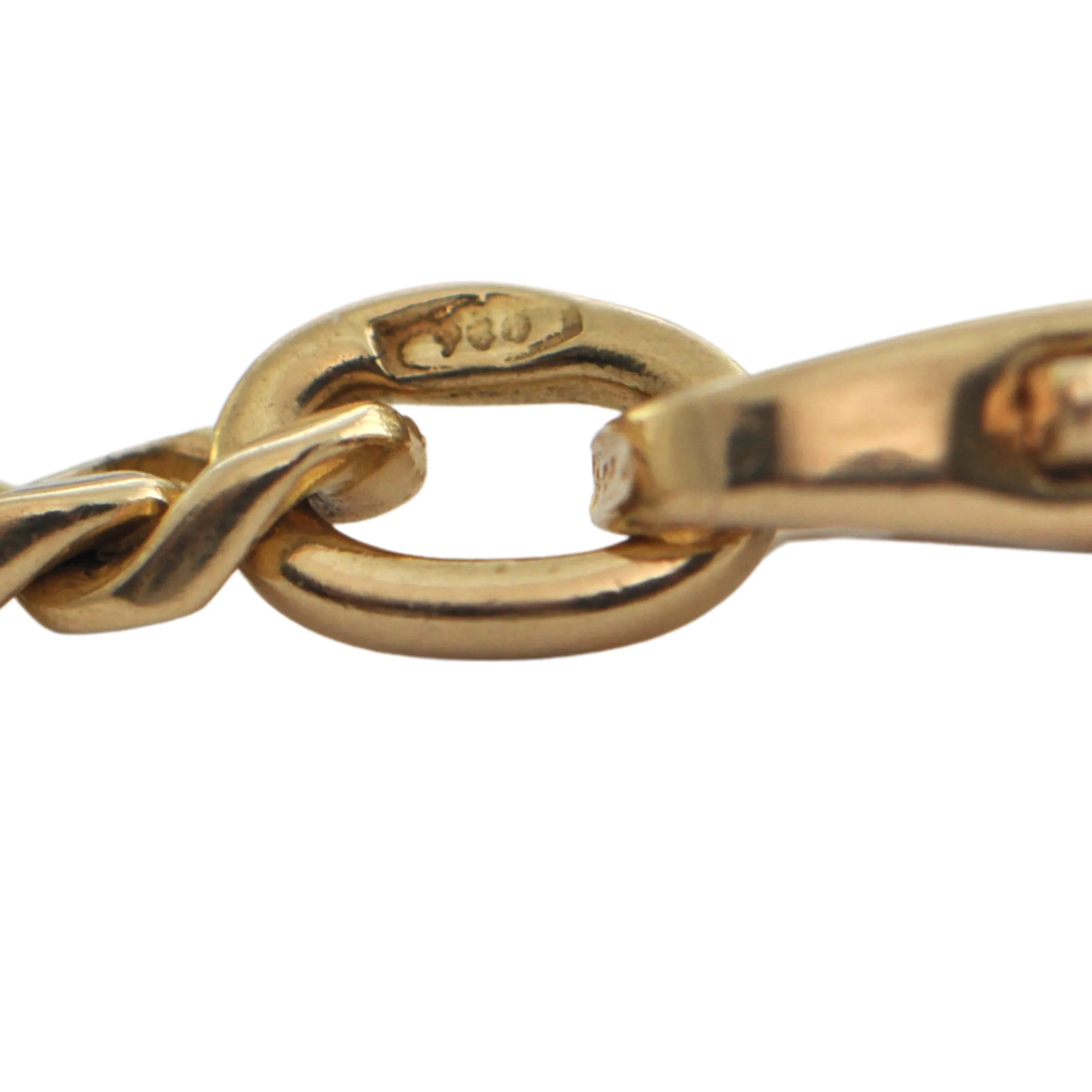 Vintage 18" Two Toned Gold Curb Link Necklace
