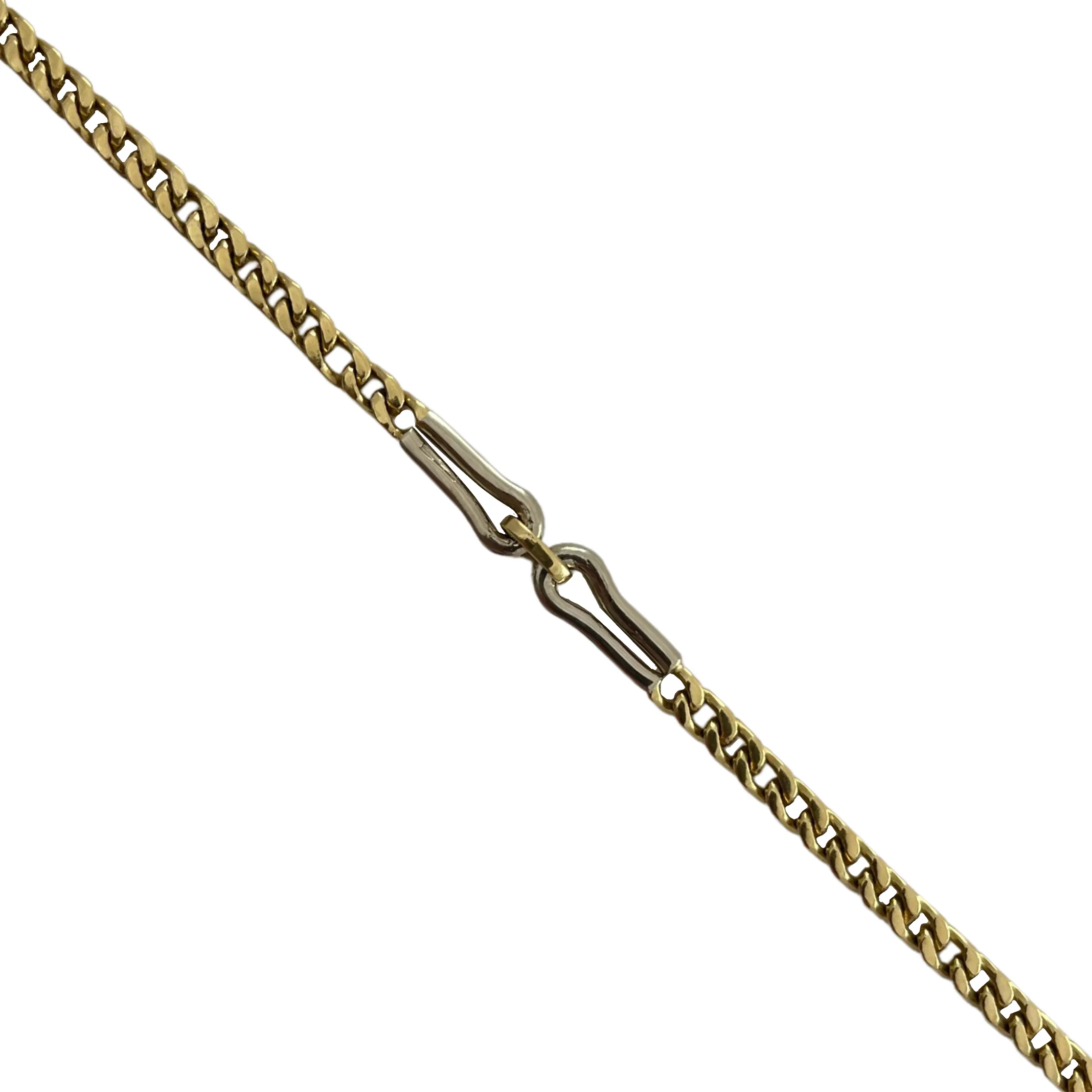 Vintage 18" Two Toned Gold Curb Link Necklace
